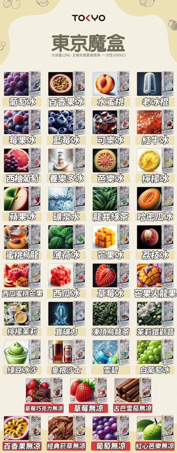 💥【限時特惠】【滿6顆送1顆或滿5顆送主機/活動二選一】💥東京魔盒TOKYO煙彈❤️‍大容量12ml❤️‍抽過不想換品牌