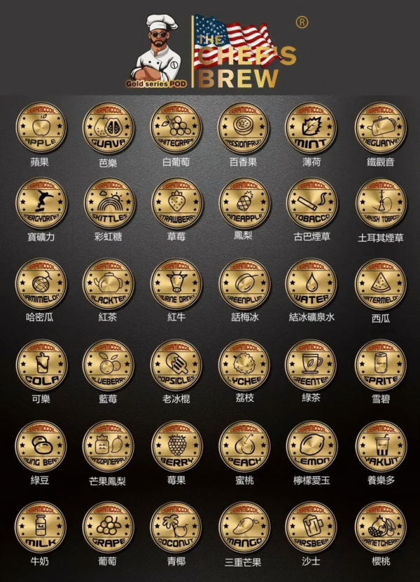 美國廚師煙彈❤️‍3顆入❤️‍新包裝口味巨多超讚